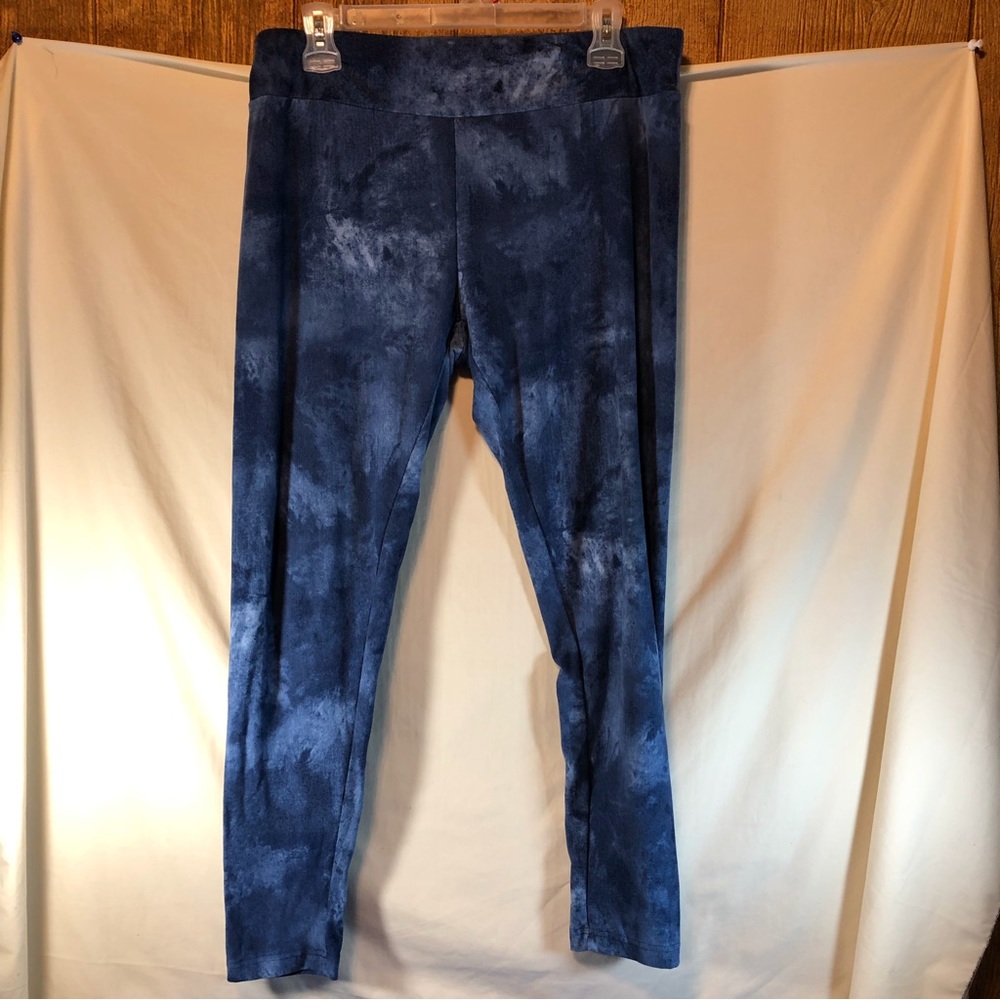 Time and Tru Women’s blue/white tie-dyed pull on pants XXL 20